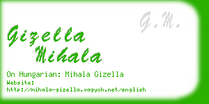 gizella mihala business card